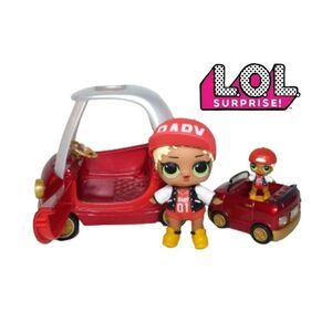 LOL Surprise M.C Swag Doll Cozy Coupe and Lil Sis Swag Mini Toy Bundle Set